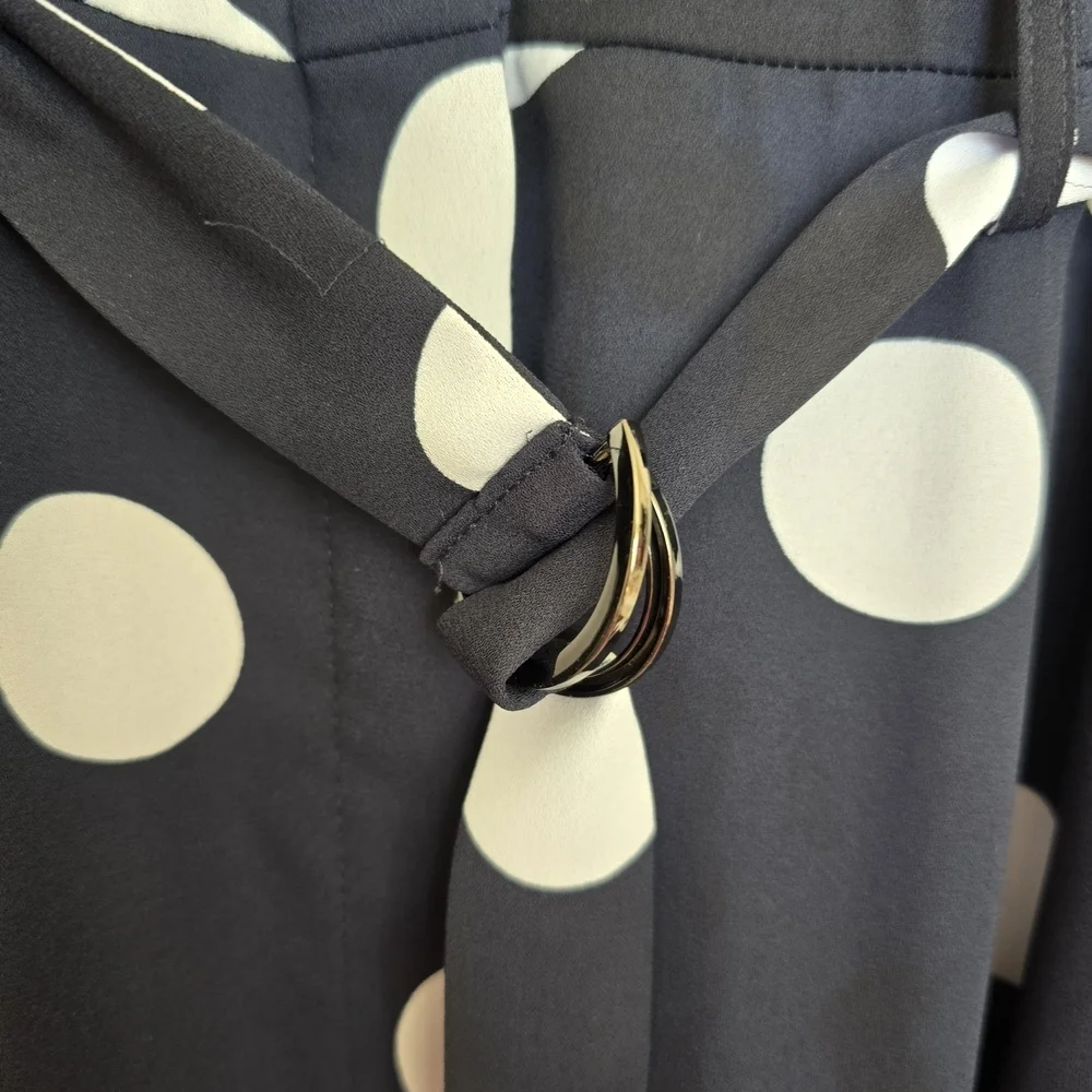 Banana Republic Navy Blue and White Polka Dot Sleeveless Maxi Dress - Picture 3 of 3